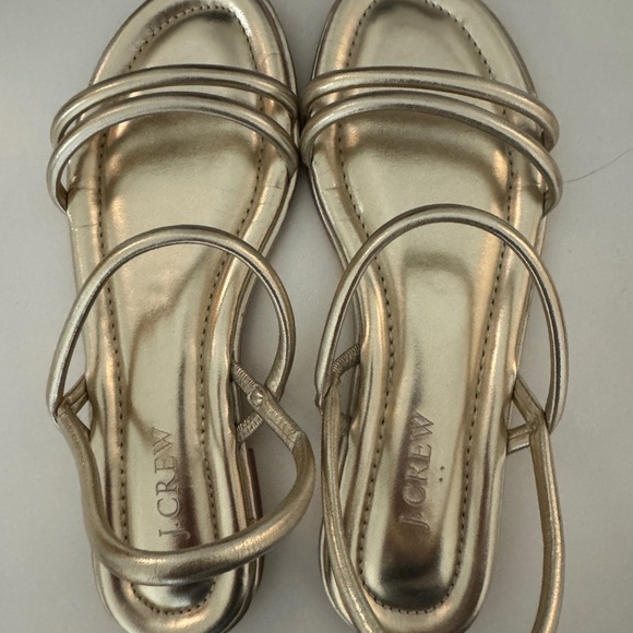 J. Crew Women's Gold Sandals - Picture 2 of 3